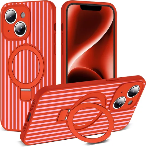 Vista 137 de SKYLMW Funda diseñada para iPhone 11 con soporte magnético invisible Compatible con Mag-Safe, a prueba de caídas de grado militar, a prueba