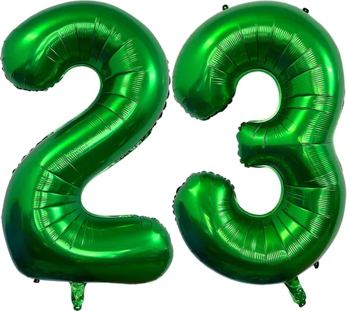 Vista 9 de Globos de color verde oscuro con el número 10 de 40 pulgadas, globos de helio de papel de aluminio de 10 pulgadas para decoración de eventos de 10º