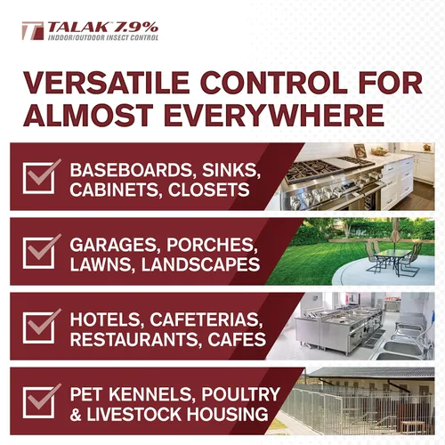 Vista 4 de Atticus Talak 7.9% Control de insectos para interiores y exteriores, concentrado de bifentrina (32 onzas)