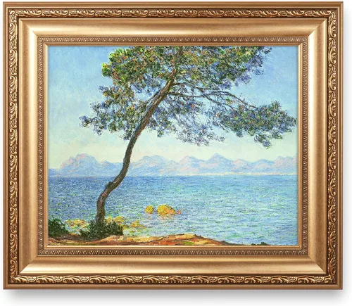 Vista 52 de A&T ARTWORK Antibes Seen from The Salis Gardens de Claude Monet Las Obras de Arte Clásico Mundial Reproducciones, Impresiones de Arte en Lienzo
