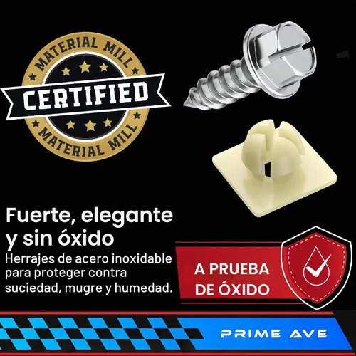 Vista 4 de Tornillos de matrícula con insertos de nailon, tornillos de matrícula de acero inoxidable a prueba de óxido para matrículas, marcos y cubiertas