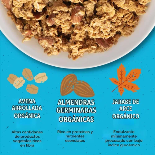Vista 6 de Granola de trozos de mantequilla de almendras con azúcar reducida