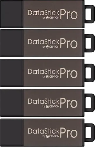 Vista 4 de Centon DataStick Pro - Unidad flash USB 2.0 de 16 GB x 2, color gris (DSP16GB2PK)