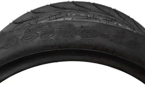 Vista 4 de MMG Juego de 2 neumáticos de calle sin cámara de 17 x 8 a 12 (205/30-12) para carrito de golf, Honda Ruckus, Maddog Ruckus Clone y vehículos ATV/UTV