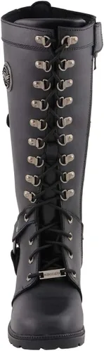 Vista 9 de Milwaukee Leather MBL9380 - Botas de cuero negras 'Jane' de 15 pulgadas para mujer
