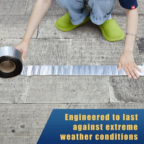 Vista 5 de Frienda 2 rollos de cinta intermitente impermeable de 32 pies de cinta autoadhesiva para reparación de asfalto para ventanas, techos, puertas