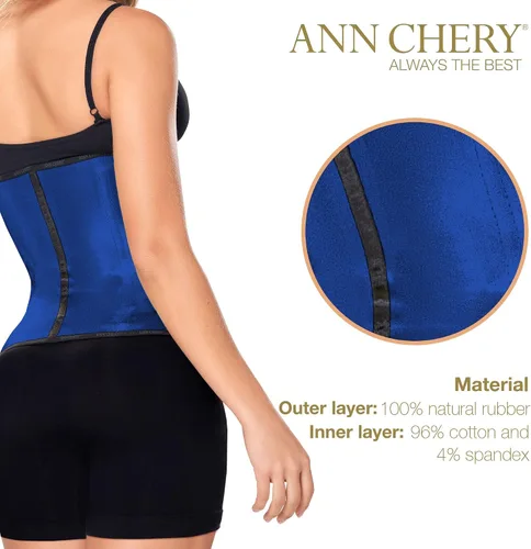 Vista 4 de Ann Chery Corsé entrenador de cintura para mujer - Cinchador de cintura colombiano - Moldeador de cuerpo de látex de 3 ganchos - Edición 2046