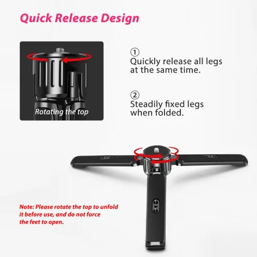 Vista 3 de Mini trípode de aluminio resistente, trípode de mesa de escritorio para cardanes DSLR, Zhiyun Weebill/Crane/Lab, DJI Ronin S/SC/RS/RSC Series, Osmo