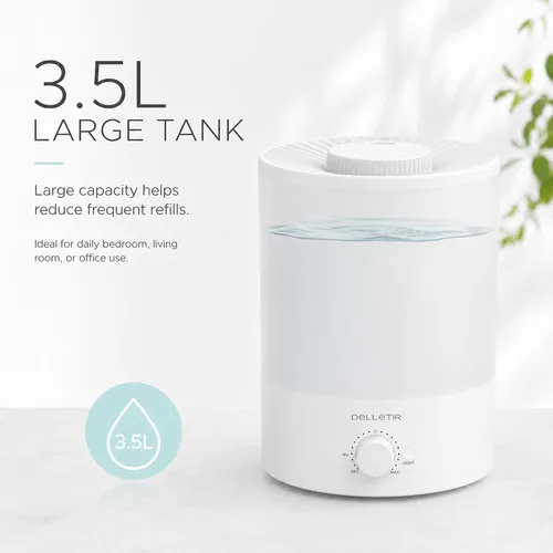 Vista 6 de Humidificadores de niebla fría para bebés, dormitorio, guardería, hogar y oficina Vaporizador ultrasónico súper silencioso, recarga superior