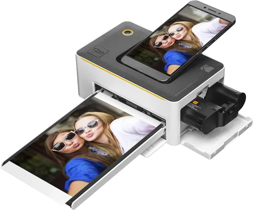 Vista 2 de Kodak Dock Premium - Impresora fotográfica instantánea portátil para fotos de 4x6 pulgadas, fotos en color, tecnología 4 Pass y proceso