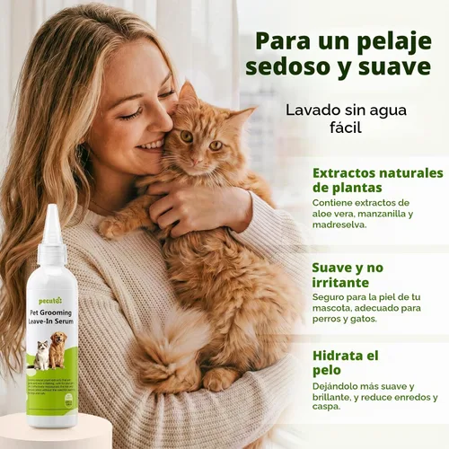 Vista 2 de Pecute Self-Cleaning Steam Dog Cat Brush & Leave-in Conditioner, Cool Mist