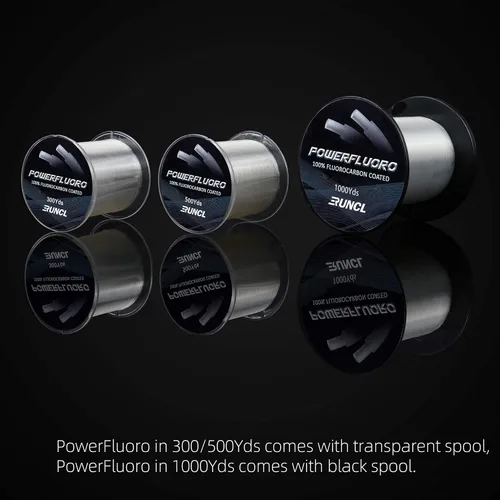 Vista 7 de RUNCL Línea de Pesca de Fluorocarbono, Línea Líder PowerFluoro Clear Ice para Pesca - Prácticamente Invisible, Hundimiento Más Rápido, Sensibilidad