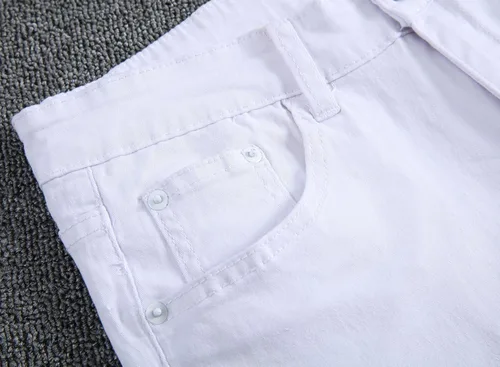 Vista 6 de Leward - Pantalones vaqueros para hombre, ajustados, elásticos, color negro
