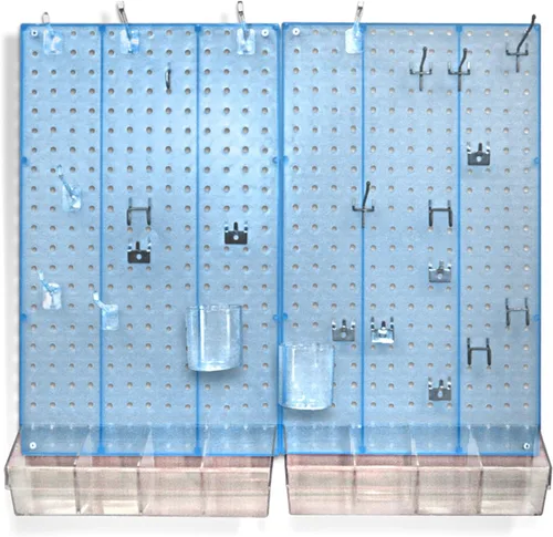Vista 9 de Azar Displays 900945-BLK Kit organizador de pared multiusos de 70 piezas con dos paneles y surtido de accesorios, tamaños de panel: 13.5 pulgadas