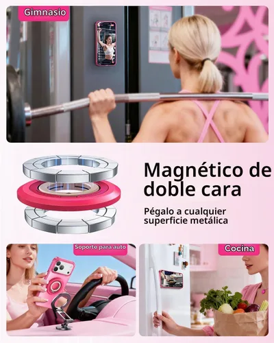 Vista 4 de SYNCWIRE Soporte magnético para anillo de teléfono, para MagSafe Phone Grip Mora (Berry Crush)