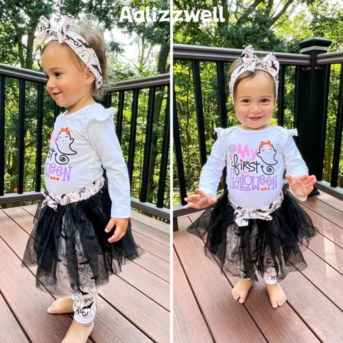 Vista 3 de Aalizzwell Falda para bebé recién nacida, traje de Halloween