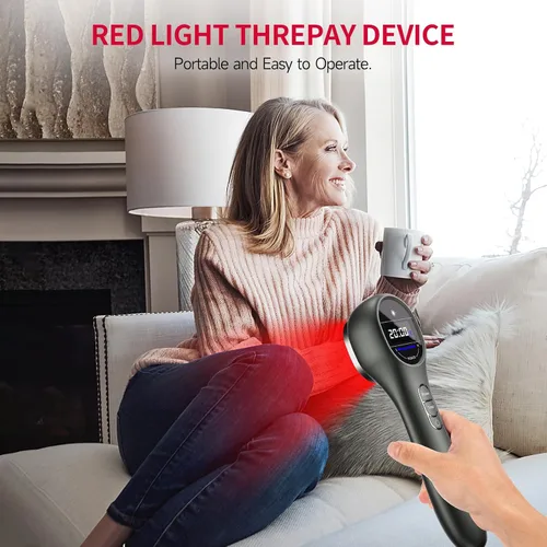 Vista 5 de Dispositivo de terapia de luz roja para cuerpo, luz infrarroja cercana para dolor muscular articular ReIief con pantalla LED
