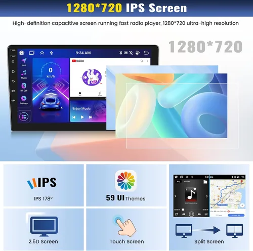 Vista 7 de [4G+64G] for Mazda 5 2005-2010 Android 15 Car Stereo Radio, Wireless A-pple CarPlay & Android Auto,WiF+GPS Navigation, 9” 1280 * 720P Touchscreen