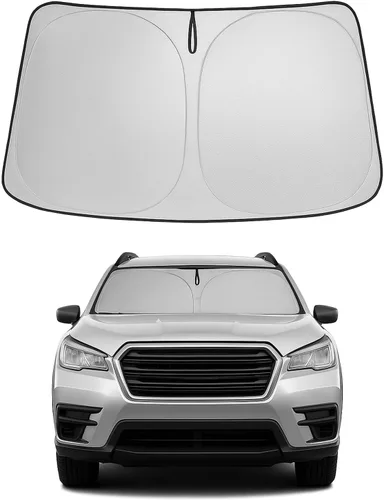 Vista 297 de Proadsy Parasol para parabrisas Rivian R1S 2022-2025 2026 de 4 capas plegable, protector de parasol frontal que bloquea los rayos UV, mantiene