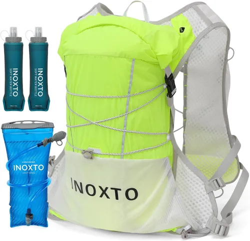 Vista 13 de IX INOXTO Running Vest Hydration Backpack, Lightweight Running Backpack Hydration Pack with 1.6L Water Bladder Daypack for Trail Running Hiking