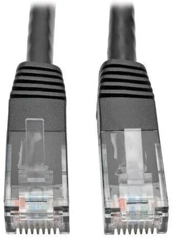 Vista 8 de Tripp Lite Cable de conexión moldeado Gigabit Cat6 Cat5e RJ45 M/M 550MHz Negro