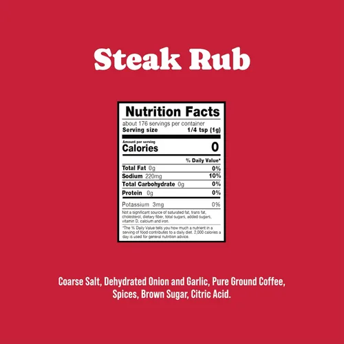 Vista 2 de Rufus Teague - Steak Rub - Premium BBQ Rub - Botella de 6.2 oz Premium Barbecue Seasoning & Dry Rub for Smoking and Grilling, Burgers & More