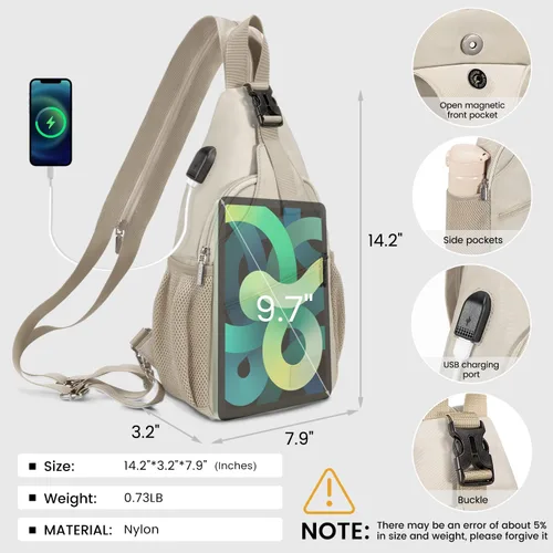 Vista 6 de LOVEVOOK - Mochila de bandolera para mujeres, casual, de nylon, para viajes, al hombro, mochila de senderismo Casual Daypack, Nylon, Travel