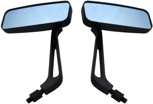 Vista 2 de 1 par de espejos rectangulares negros para motocicleta compatibles con Yamaha Vmax 1200 1991