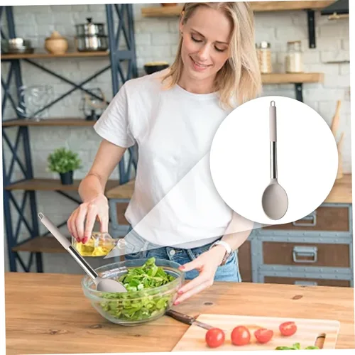 Vista 5 de Kitchen Utensils Set of 4, Heat Resistant Non-Stick Silicone Cooking Utensils Set with Spatula, Slotted Spatula, Soup Spoon and Filtering Spoon