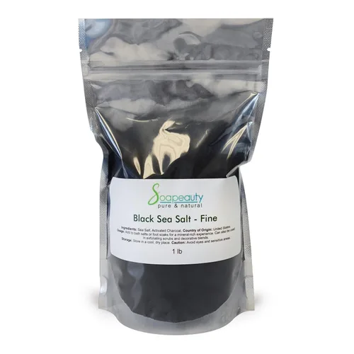 Vista 10 de Sal marina negra hawaiana 100% natural orgánica Gran sal de acabado gourmet y perfecta para cosméticos profesionales de piel, cabello y baño