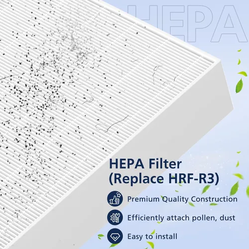 Vista 4 de Filtro HEPA HPA300 de repuesto para purificadores de aire Honeywell serie HPA300, HPA300VP, HPA304, HPA3300, HPA5300, HPA8350, reemplazo HRF-R3