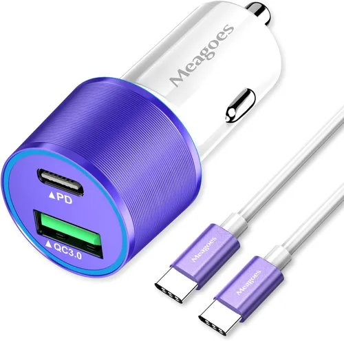Vista 11 de Cargador de coche USB C de 67.5 W, carga súper rápida, bloque de puerto USBC y QC3.0 de 45 W para iPhone 17 Pro Max/Air/16/15/iPad, teléfono celular
