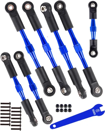 Vista 8 de Tensores de aluminio Camber Links Upgrades Part para 1/10 Slash 2WD/Stampede 2WD/Rustler 2WD/Bandit 2WD, tensores de aleación Camber Links Hops Up