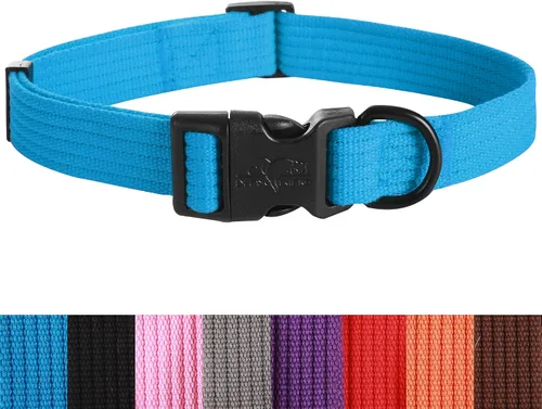 Vista 9 de lynxking Collar de perro suave acolchado transpirable de algodón sólido fuerte ajustable collar para mascotas para cachorros pequeños