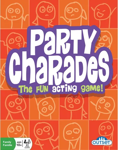 Vista 7 de Outset Juego de charadas para fiestas de medios – Diversión familiar con 500 cartas de charadas y temporizador – Esencial para la noche