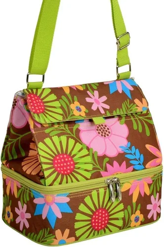 Vista 4 de Picnic at Ascot Bolsa de almuerzo aislada de moda - Floral