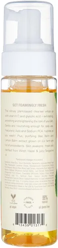 Vista 2 de FarmHouse Fresh Jabón facial espumoso, limpiador. Ácido hialurónico, vitamina C, ácido glicólico. Limpiador facial de espuma C the Future, 1.7 onzas