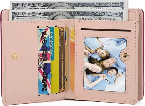 Vista 3 de UTO Cartera de piel sintética para mujer, de gran capacidad, colgante de gato, soporte para teléfono, organizador de chequera, con cremallera