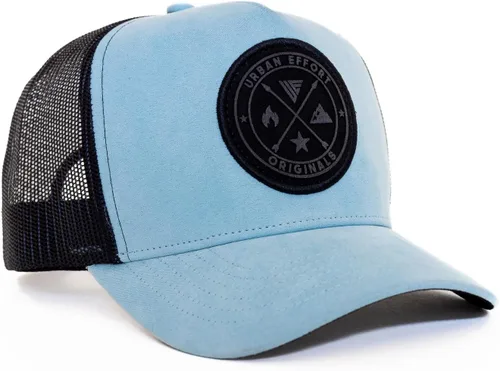 Vista 2 de Urban Effort Trucker Hat for Men - Mesh Back Baseball Cap, 5 Panel Snapback Hats for Men and Women, Adjustable Curved Brim Trucker Hats Azul bebé