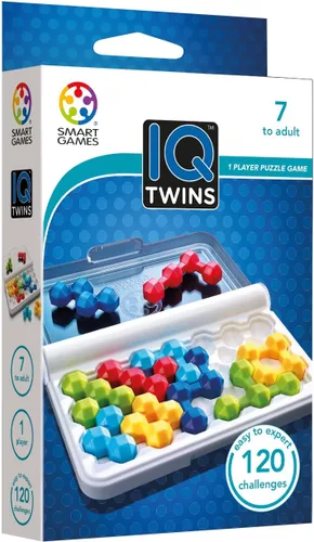 Vista 3 de SmartGames IQ Twins - Juego de viaje con 120 desafíos para edades de 7 años - Adulto