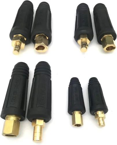 Vista 4 de KINGQ Junta de cable de soldadura Par de conectores rápidos Estilo DINSE 100Amp-200Amp (#6-#4) 16-25 SQ-MM 2-set