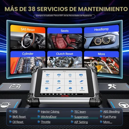 Vista 6 de Escáner Autel MaxiSYS MS908S PRO II, con $219 TS501 PRO TPMS herramienta de reaprendizaje 2026 J2534 ECU Pr0gramming as Ultra MS909 Elite 2 Pro