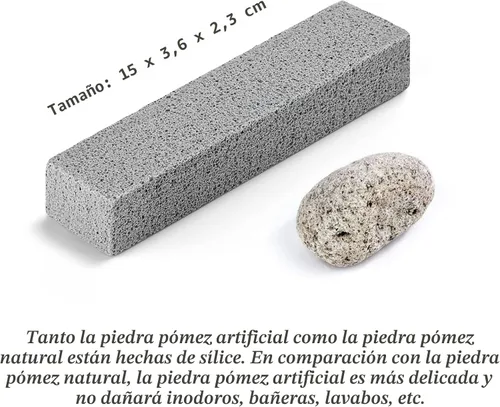 Vista 3 de Paquete de 6 piedras pómez para limpieza de inodoros, anillos de agua dura A-6