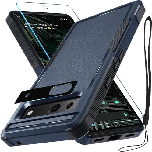 Vista 20 de Funda para Google Pixel 7A, Funda Protectora de Teléfono de Cuerpo Completo Resistente de Trabajo Pesado Robusta a Prueba de Golpes con Correa