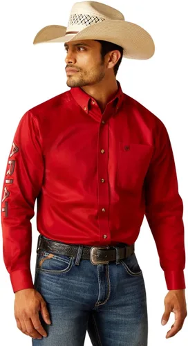 Vista 13 de Ariat Camisa de sarga con logotipo del equipo para hombre