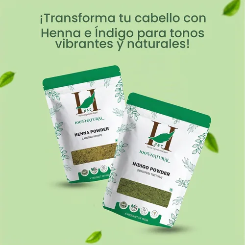 Vista 5 de H&C EXPERTO EN INGREDIENTES A HIERBAS - HENNA E INDIGO POLVO (0.5 LB CADA UNO) - Paquete económico