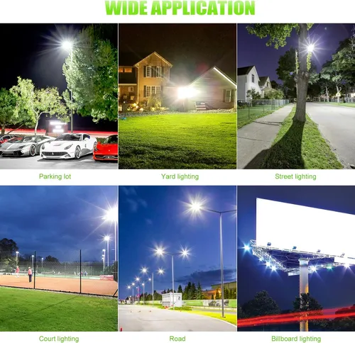 Vista 8 de 300W LED luz de inundación de luz LED pista de tenis luces ETL enumerado 42000LM 5000K IP65 impermeable cancha de baloncesto luces al aire libre AC
