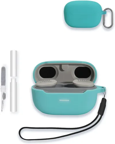 Vista 14 de Funda para JBL Endurance Race TWS True Wireless Sports Earbuds, WUNIAK Soft Silicone Protector, portátil, resistente a los arañazos, a los golpes