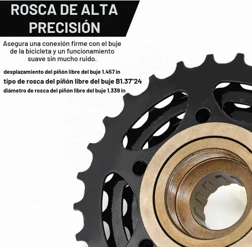 Vista 4 de Thinvik Rueda libre de velocidad de bicicleta 6/7/8 14-28T/14-34T/13-34T, rueda libre de bicicleta, rueda libre múltiple, piñón de bicicleta 6
