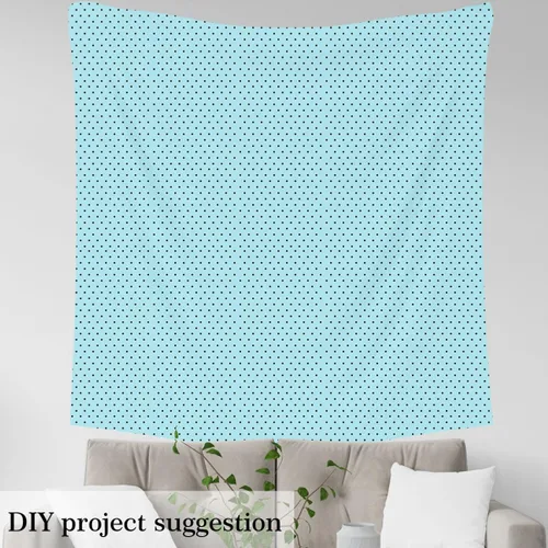 Vista 4 de Tela de lunares por yarda, tela de decoración de puntos redondos para suministros de costura, telas de estilo moderno y simple para tapicería y Azul